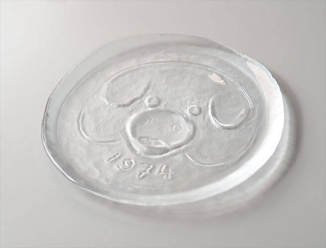 フィンランド製 Humppila 1974年 ガラスプレート 21cm お皿 フンピラ クリスマス アニバーサリープレート 北欧 ヴィンテージ_260309