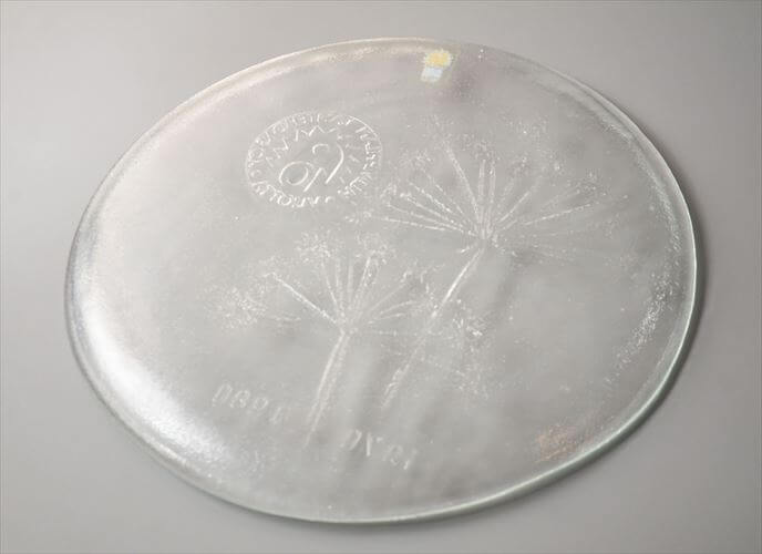 ラベル付! フィンランド製 Humppila 1980年 10周年記念 ガラスプレート 25cm お皿 フンピラ アニバーサリープレート 北欧 ヴィンテージ_260309