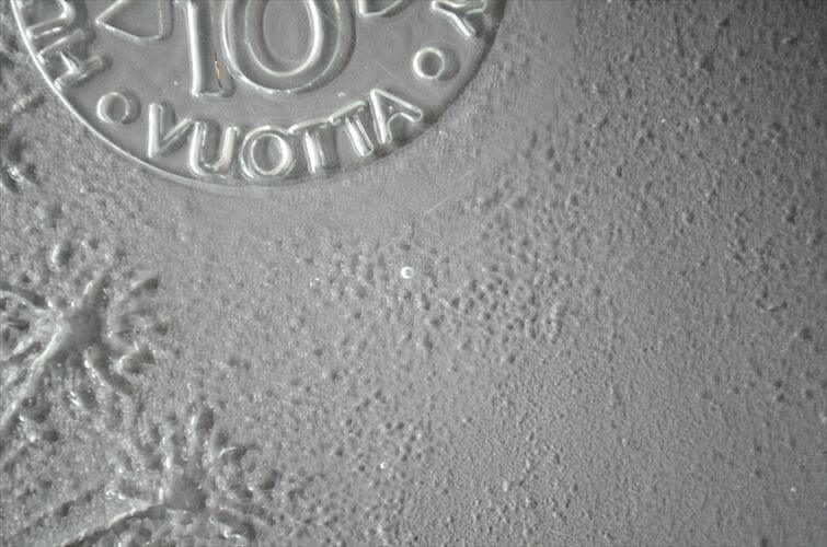 ラベル付! フィンランド製 Humppila 1980年 10周年記念 ガラスプレート 25cm お皿 フンピラ アニバーサリープレート 北欧 ヴィンテージ_260309