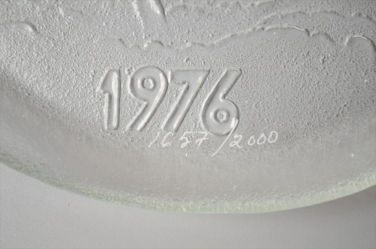 フィンランド製 Humppila 1976年 ガラスプレート 25cm お皿 フンピラ クリスマス アニバーサリープレート 北欧 ヴィンテージ_260309