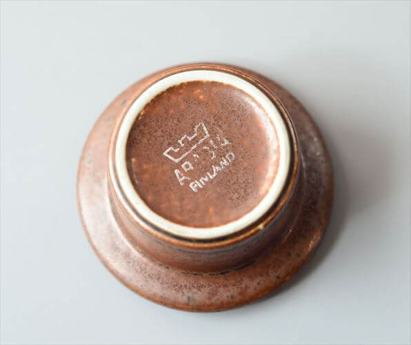 スタンプ残! ARABIA アラビア ルスカ Ruska エッグカップ エッグスタンド 北欧食器 フィンランド 陶器 北欧 ヴィンテージ アンティーク_260310