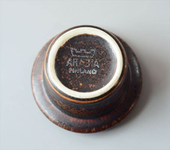 スタンプ残! ARABIA アラビア ルスカ Ruska エッグカップ エッグスタンド 北欧食器 フィンランド 陶器 北欧 ヴィンテージ アンティーク_260310