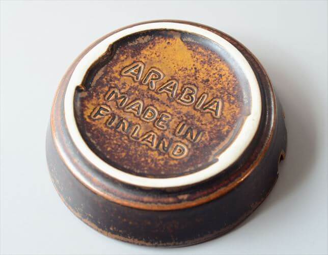 ARABIA アラビア ルスカ Ruska Ashtray 灰皿 アッシュトレイ フィンランド 陶器 北欧 ヴィンテージ アンティーク_260310