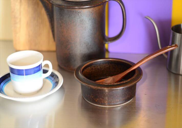 スタンプ残! ARABIA アラビア Ruska ボウル 13cm ココット型 ルスカ 北欧 食器 フィンランド 陶器 ヴィンテージ アンティーク_260310