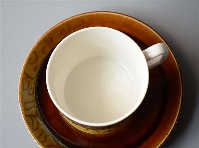 1970年代 スウェーデン製 Gefle EK カップ＆ソーサー ゲフレ エーク Upsara Ekeby 北欧食器 磁器 陶器 アンティーク_260312