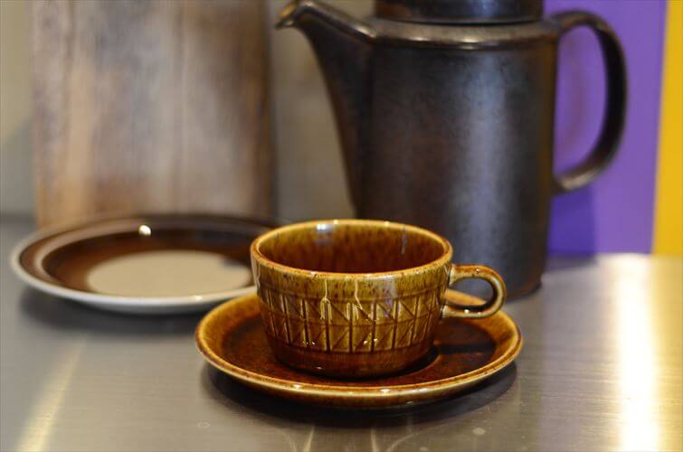 スウェーデン製 Rorstrand ロールストランド KANSAS カップ&ソーサー カンザス 北欧 食器 ヴィンテージ アンティーク_260312