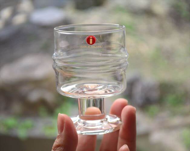 ラベル残! iittala イッタラ Pisaranrengas ミニグラス リキュールグラス ピサランレンガス ガラス 北欧 Timo Sapaneva ヴィンテージ_260316