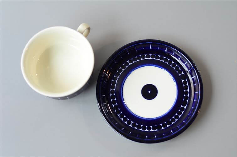 美品 ARABIA アラビア バレンシア カップ＆ソーサー Valencia デミタス フィンランド 北欧 ヴィンテージ アンティーク