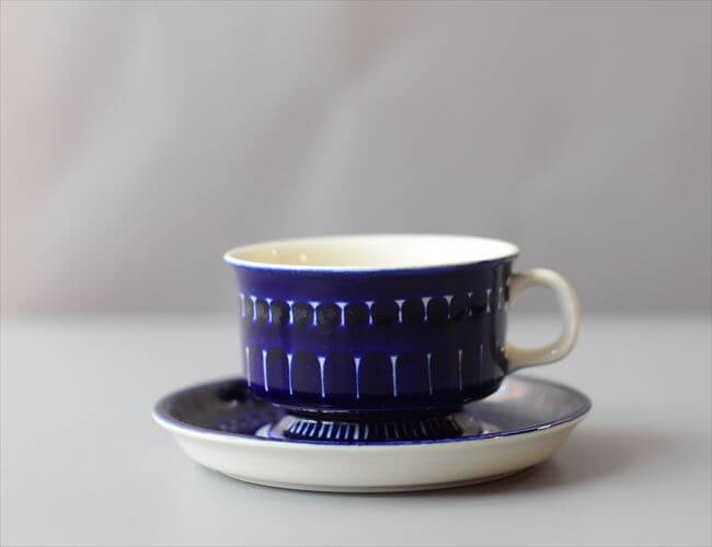 美品 ARABIA アラビア バレンシア カップ＆ソーサー Valencia デミタス フィンランド 北欧 ヴィンテージ アンティーク