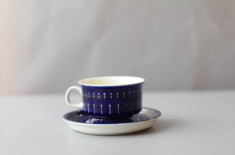 美品 ARABIA アラビア バレンシア カップ＆ソーサー Valencia デミタス フィンランド 北欧 ヴィンテージ アンティーク