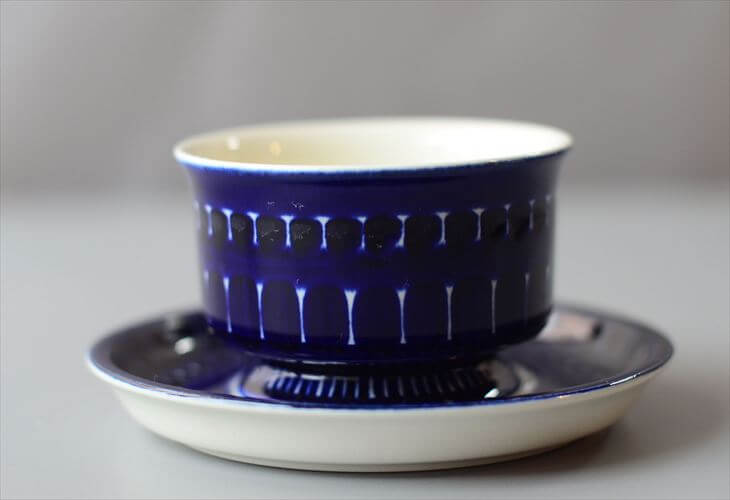 美品 ARABIA アラビア バレンシア カップ＆ソーサー Valencia デミタス フィンランド 北欧 ヴィンテージ アンティーク