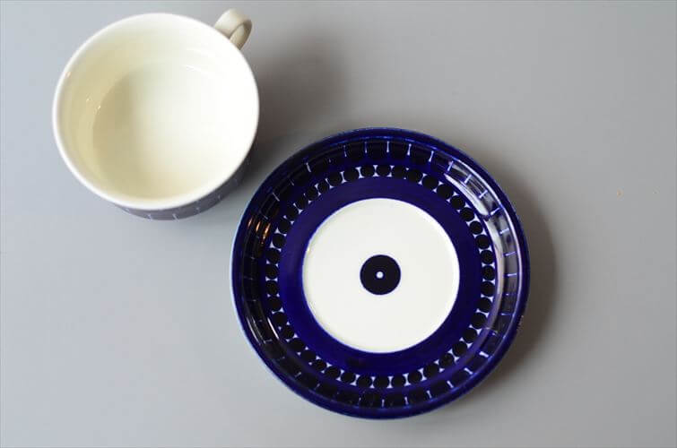 美品 ARABIA アラビア バレンシア カップ＆ソーサー Valencia デミタス フィンランド 北欧 ヴィンテージ アンティーク