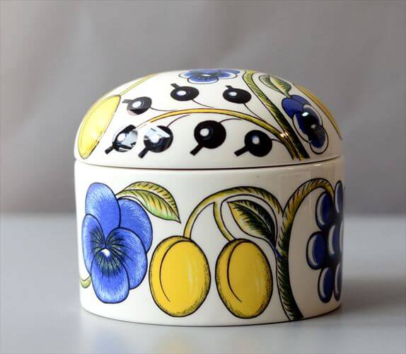 ARABIA アラビア Paratiisi パラティッシ オーバル蓋付きジャー キャニスター 旧ロゴ 北欧 ヴィンテージ アンティーク