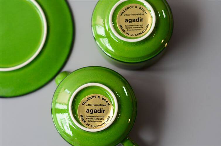 訳あり Villeroy&Boch Agadir クリーマー ポット プレートの3点セット ビレロイ＆ボッホ アガディール ヴィンテージ アンティーク