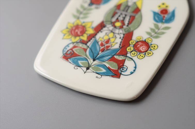 ノルウェー製 Figgjo Saga かわいいチーズボード 陶板 オブジェ Turi Gramstad Oliver 北欧 ヴィンテージ アンティーク