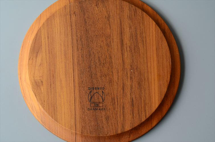 デンマーク製 Digsmed チークのセパレートプレート 22cm 無垢材 木製 トレー カフェプレート 北欧 ヴィンテージ