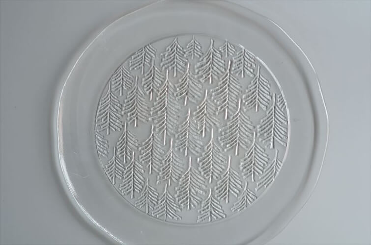 フィンランド製 Iittala Kuusi ガラスの大皿 31cm プラター サービング プレート イッタラ クーシ 北欧 ヴィンテージ