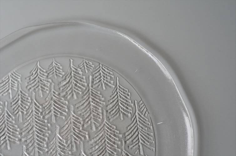 フィンランド製 Iittala Kuusi ガラスの大皿 31cm プラター サービング プレート イッタラ クーシ 北欧 ヴィンテージ