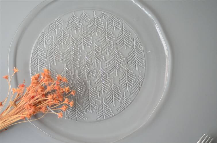 フィンランド製 Iittala Kuusi ガラスの大皿 31cm プラター サービング プレート イッタラ クーシ 北欧 ヴィンテージ