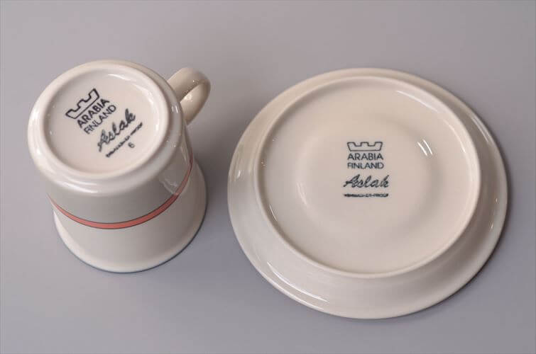 ARABIA アラビア aslak カップ&ソーサー 7.5cm高 アスラク 北欧食器 フィンランド ヴィンテージ アンティーク_260417