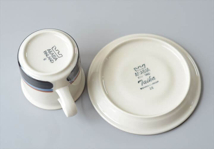 ARABIA アラビア Taika カップ&ソーサー タイカ 北欧食器 フィンランド ヴィンテージ アンティーク_260422