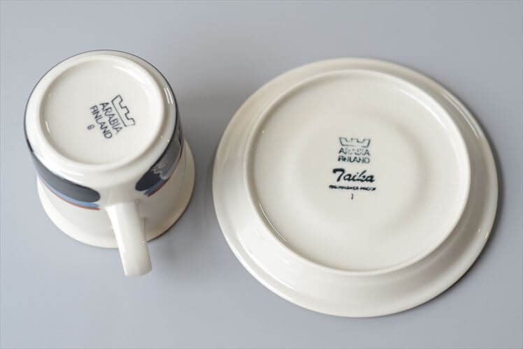 ARABIA アラビア Taika カップ&ソーサー タイカ 北欧食器 フィンランド ヴィンテージ アンティーク_260422