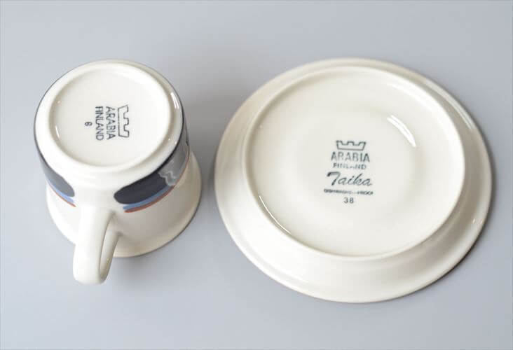 ARABIA アラビア Taika カップ&ソーサー タイカ 北欧食器 フィンランド ヴィンテージ アンティーク_260422