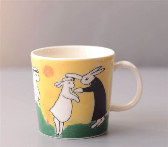 ARABIA Helja Liukko-Sundstrom 2008年 Graduate Bunny マグカップ アラビア ヘルヤ 卒業バニー ウサギ 北欧 ヴィンテージ