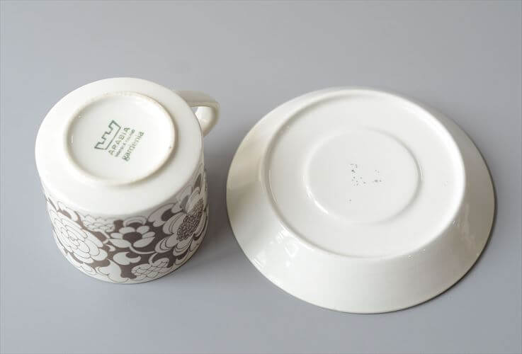 ARABIA アラビア Gardenia カップ&ソーサー ガーデニア Esteri Tomra 北欧食器 フィンランド ヴィンテージ アンティーク_260428