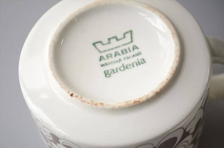 ARABIA アラビア Gardenia カップ&ソーサー ガーデニア Esteri Tomra 北欧食器 フィンランド ヴィンテージ アンティーク_260428