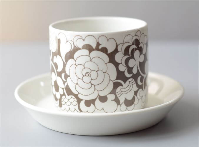 ARABIA アラビア Gardenia カップ&ソーサー ガーデニア Esteri Tomra 北欧食器 フィンランド ヴィンテージ アンティーク_260428