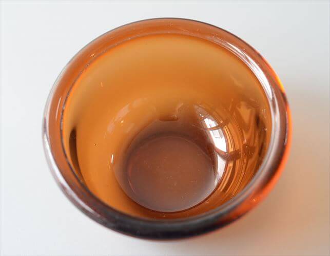 フィンランド製 Nuutajarvi Luna ガラスボウル ブラウン φ11cm ヌータヤルヴィ ルナ Kaj Franck 北欧 食器 ヴィンテージ_260428