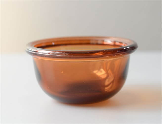 フィンランド製 Nuutajarvi Luna ガラスボウル ブラウン φ11cm ヌータヤルヴィ ルナ Kaj Franck 北欧 食器 ヴィンテージ_260428