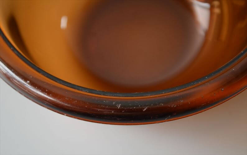 フィンランド製 Nuutajarvi Luna ガラスボウル ブラウン φ11cm ヌータヤルヴィ ルナ Kaj Franck 北欧 食器 ヴィンテージ_260428