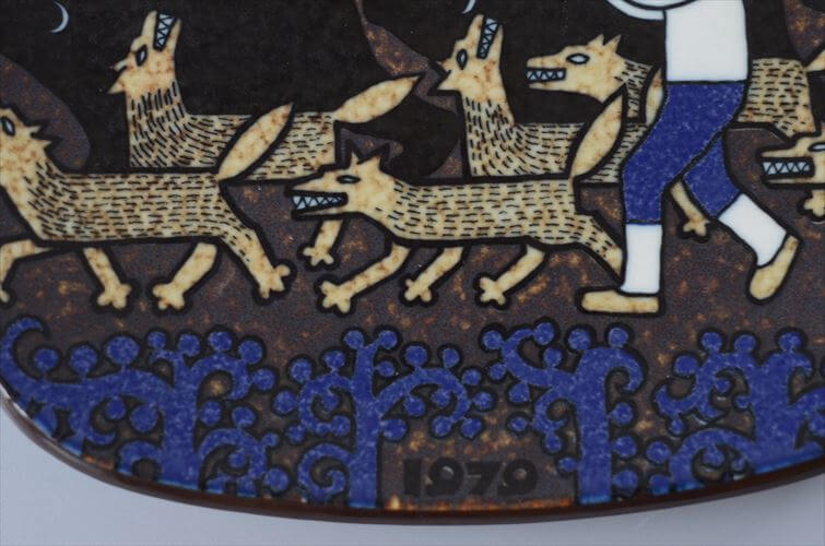 ARABIA アラビア Kalevala 1979年 イヤープレート Raija Uosikkinen カレワラ フィンランド 絵皿 陶板 北欧 ヴィンテージ_260501