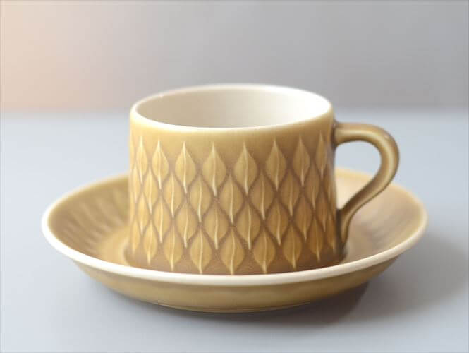 デンマーク製 クイストゴー レリーフ カップ&ソーサー relief B&G Bing & Grondahl J.H.Quistgaard 北欧ヴィンテージ アンティーク_260513
