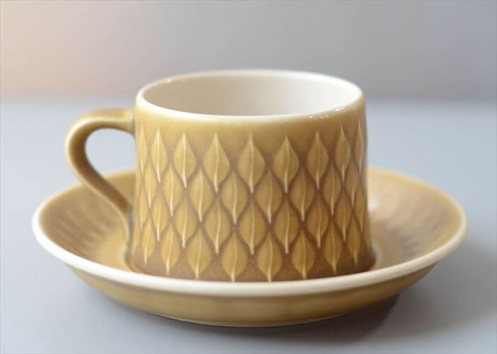 デンマーク製 クイストゴー レリーフ カップ&ソーサー relief B&G Bing & Grondahl J.H.Quistgaard 北欧ヴィンテージ アンティーク_260513