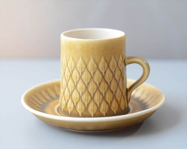 デンマーク製 クイストゴー レリーフ カップ&ソーサー relief B&G Bing & Grondahl J.H.Quistgaard 北欧ヴィンテージ アンティーク_260513