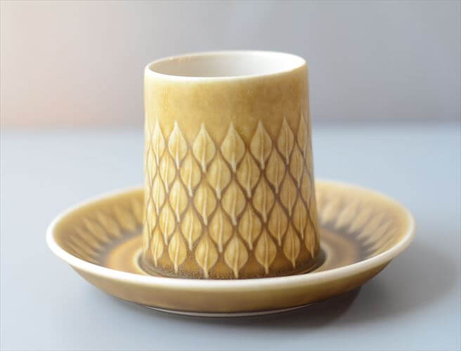 デンマーク製 クイストゴー レリーフ カップ&ソーサー relief B&G Bing & Grondahl J.H.Quistgaard 北欧ヴィンテージ アンティーク_260513