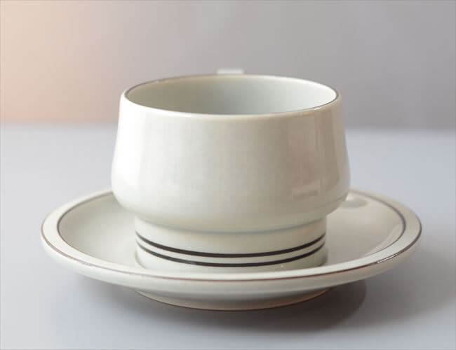 デンマーク製 クイストゴー columbia ティーカップ＆ソーサー コロンビア B&G Bing & Grondahl J.H.Quistgaard 北欧ヴィンテージ アンティーク_260514