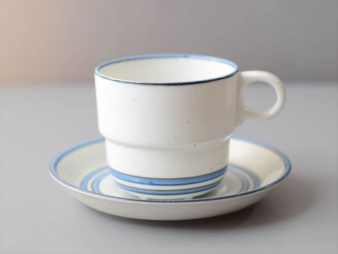 Gustavsberg グスタフスベリ DART カップ&ソーサー ダート Stig Lindberg スウェーデン 北欧 食器 磁器 アンティーク ヴィンテージ_260514