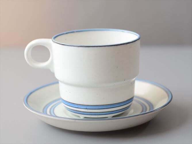 Gustavsberg グスタフスベリ DART カップ&ソーサー ダート Stig Lindberg スウェーデン 北欧 食器 磁器 アンティーク ヴィンテージ_260514