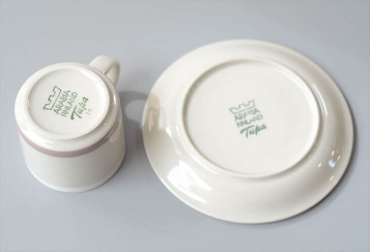 ARABIA Tupa カップ&ソーサー アラビア トゥパ フィンランド 北欧 北欧食器 陶器 アンティーク ヴィンテージ_260521