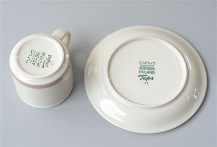 ARABIA Tupa カップ&ソーサー アラビア トゥパ フィンランド 北欧 北欧食器 陶器 アンティーク ヴィンテージ_260521