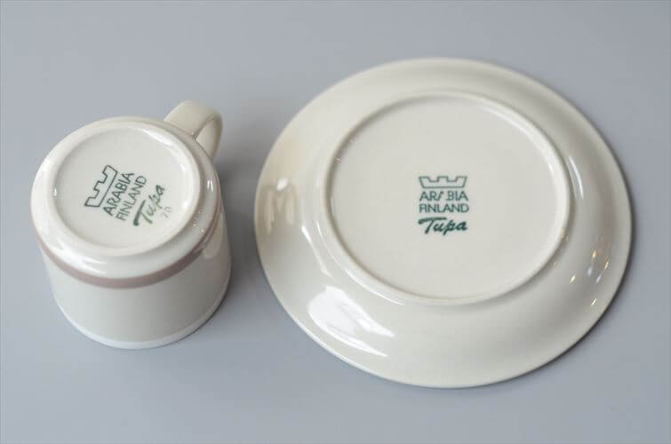 ARABIA Tupa カップ&ソーサー アラビア トゥパ フィンランド 北欧 北欧食器 陶器 アンティーク ヴィンテージ_260521