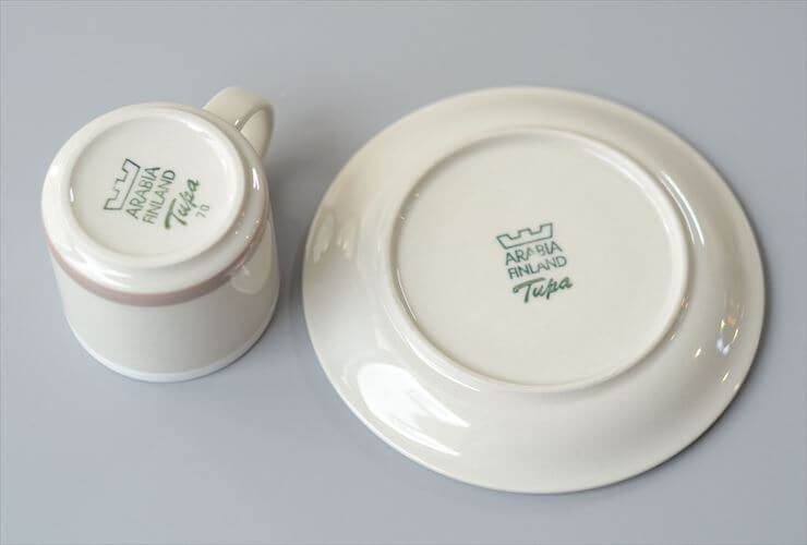 ARABIA Tupa カップ&ソーサー アラビア トゥパ フィンランド 北欧 北欧食器 陶器 アンティーク ヴィンテージ_260521