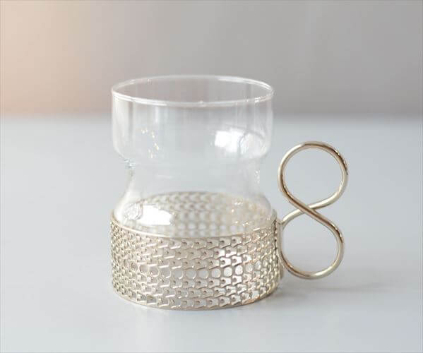 iittala イッタラ Tsaikka ツァイッカ グラスカップ クリア×シルバー ホルダー ガラス 北欧 ヴィンテージ_260522