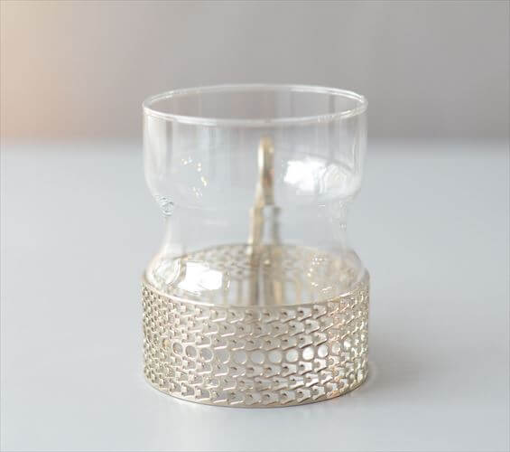iittala イッタラ Tsaikka ツァイッカ グラスカップ クリア×シルバー ホルダー ガラス 北欧 ヴィンテージ_260522
