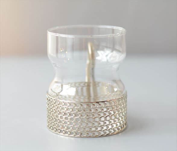 iittala イッタラ Tsaikka ツァイッカ グラスカップ クリア×シルバー ホルダー ガラス 北欧 ヴィンテージ_260522