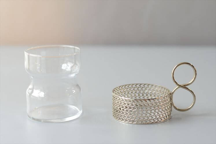 iittala イッタラ Tsaikka ツァイッカ グラスカップ クリア×シルバー ホルダー ガラス 北欧 ヴィンテージ_260522